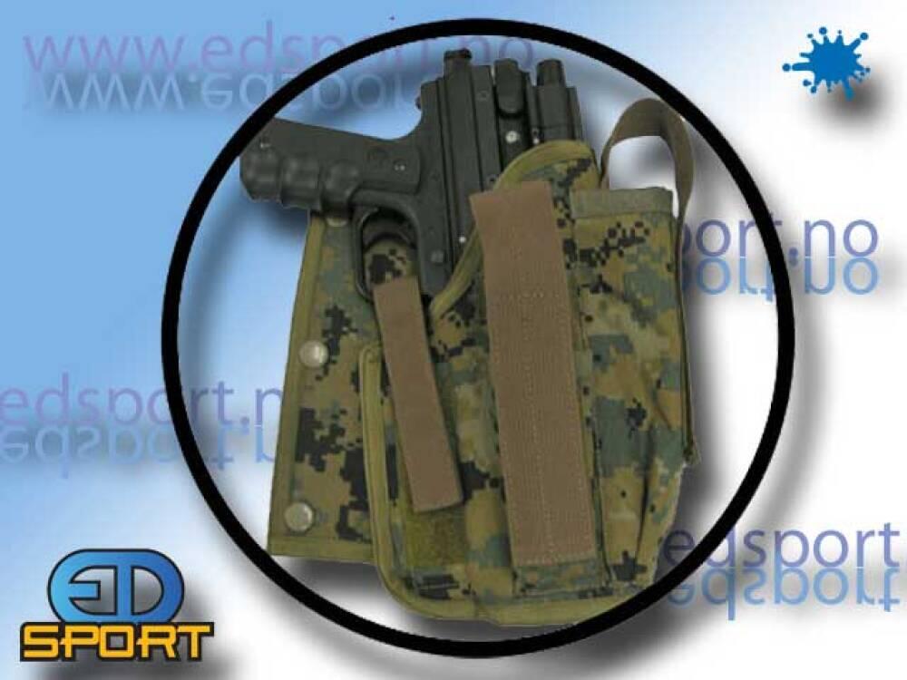 Pistolhylster for Paintballvest