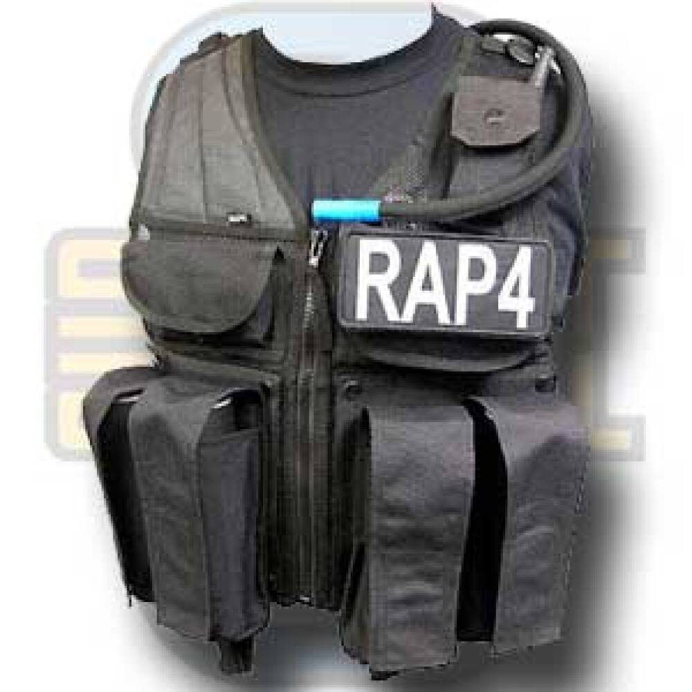 Paintballvest, RAP4, svart