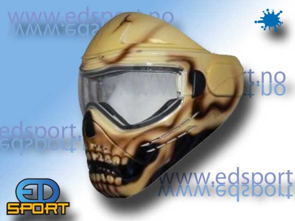 Bull Strike Maske, Skull - Pakke med 4 glass